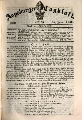 Augsburger Tagblatt Freitag 29. Januar 1847