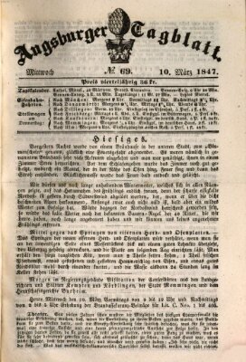 Augsburger Tagblatt Mittwoch 10. März 1847