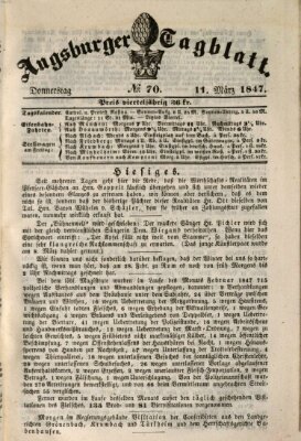 Augsburger Tagblatt Donnerstag 11. März 1847