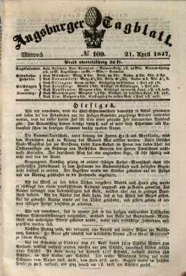 Augsburger Tagblatt Mittwoch 21. April 1847