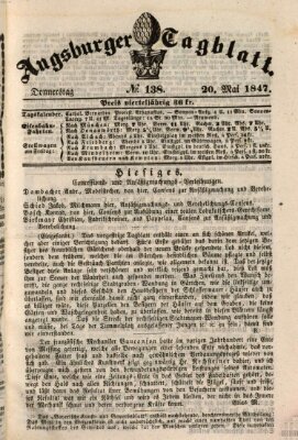 Augsburger Tagblatt Donnerstag 20. Mai 1847