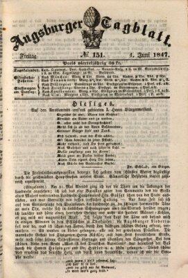 Augsburger Tagblatt Freitag 4. Juni 1847