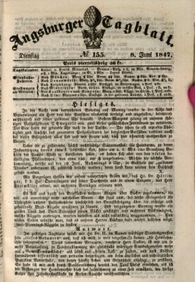 Augsburger Tagblatt Dienstag 8. Juni 1847