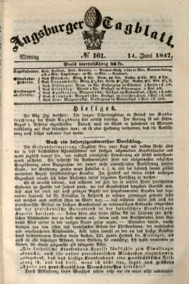 Augsburger Tagblatt Montag 14. Juni 1847