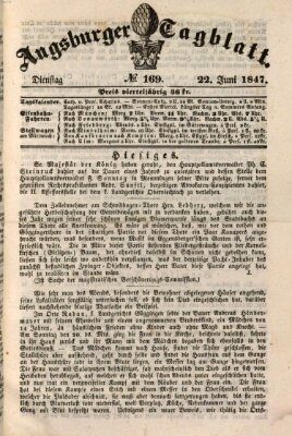 Augsburger Tagblatt Dienstag 22. Juni 1847