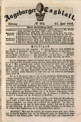 Augsburger Tagblatt Sonntag 27. Juni 1847