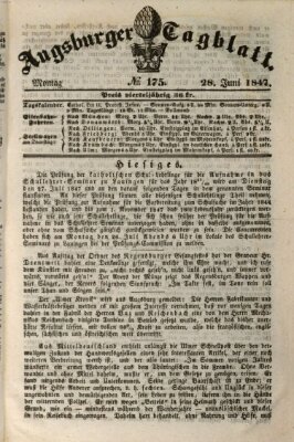 Augsburger Tagblatt Montag 28. Juni 1847