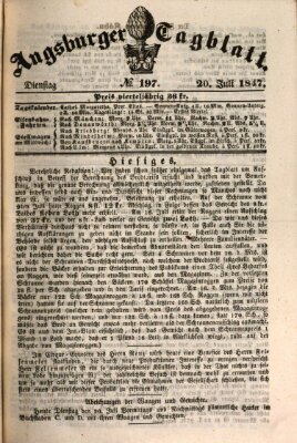 Augsburger Tagblatt Dienstag 20. Juli 1847