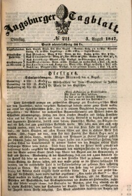 Augsburger Tagblatt Dienstag 3. August 1847