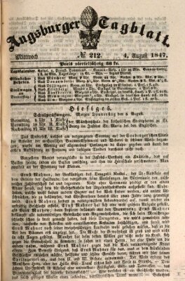 Augsburger Tagblatt Mittwoch 4. August 1847