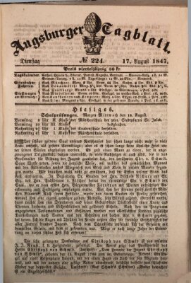 Augsburger Tagblatt Dienstag 17. August 1847