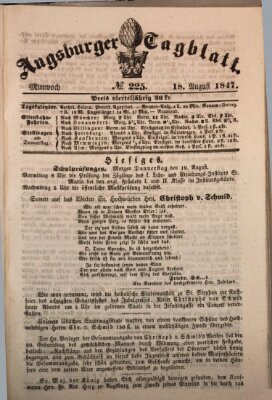 Augsburger Tagblatt Mittwoch 18. August 1847