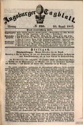 Augsburger Tagblatt Montag 23. August 1847