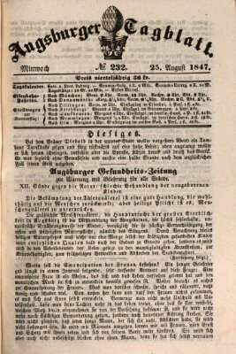 Augsburger Tagblatt Mittwoch 25. August 1847