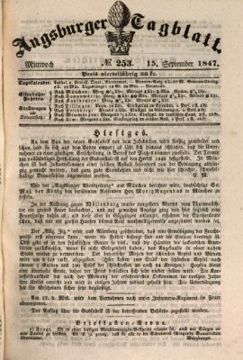 Augsburger Tagblatt Mittwoch 15. September 1847