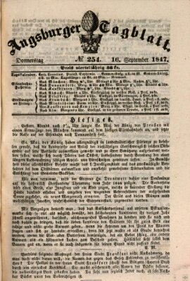 Augsburger Tagblatt Donnerstag 16. September 1847