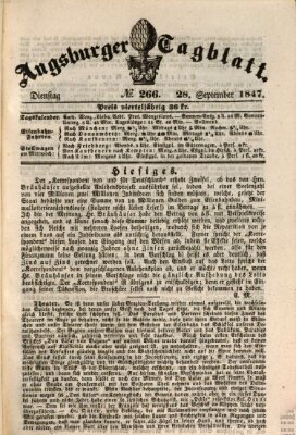 Augsburger Tagblatt Dienstag 28. September 1847