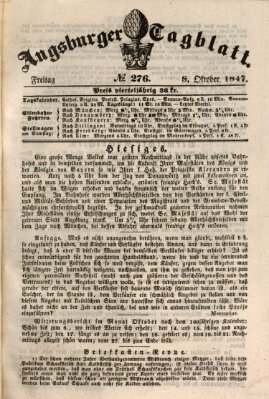 Augsburger Tagblatt Freitag 8. Oktober 1847