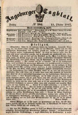 Augsburger Tagblatt Freitag 15. Oktober 1847