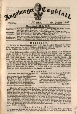 Augsburger Tagblatt Dienstag 19. Oktober 1847