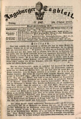 Augsburger Tagblatt Freitag 29. Oktober 1847