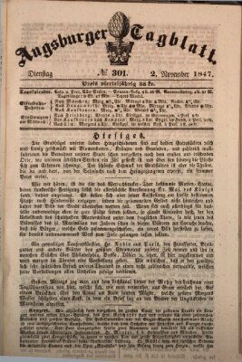 Augsburger Tagblatt Dienstag 2. November 1847