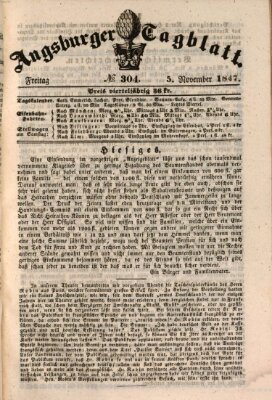 Augsburger Tagblatt Freitag 5. November 1847