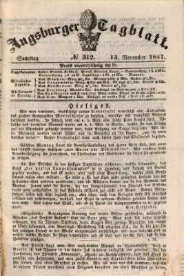 Augsburger Tagblatt Samstag 13. November 1847