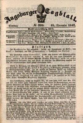 Augsburger Tagblatt Sonntag 21. November 1847