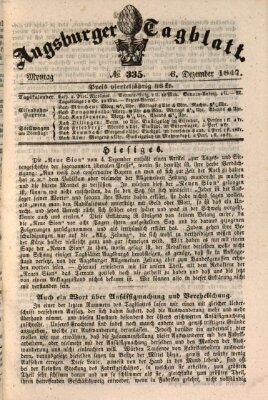 Augsburger Tagblatt Montag 6. Dezember 1847