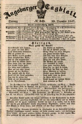 Augsburger Tagblatt Sonntag 19. Dezember 1847