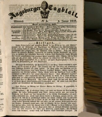 Augsburger Tagblatt Mittwoch 5. Januar 1848