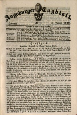 Augsburger Tagblatt Sonntag 9. Januar 1848