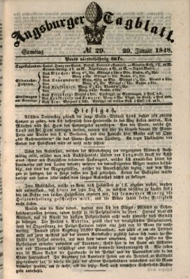 Augsburger Tagblatt Samstag 29. Januar 1848