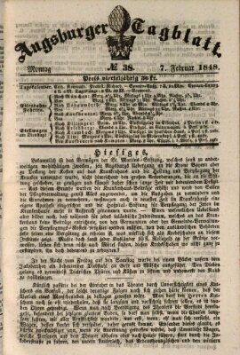 Augsburger Tagblatt Montag 7. Februar 1848