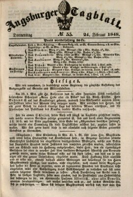 Augsburger Tagblatt Donnerstag 24. Februar 1848