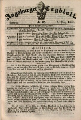 Augsburger Tagblatt Sonntag 5. März 1848