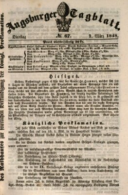 Augsburger Tagblatt Dienstag 7. März 1848