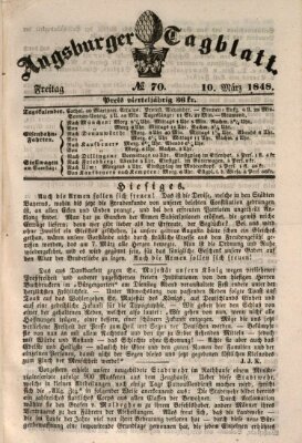 Augsburger Tagblatt Freitag 10. März 1848
