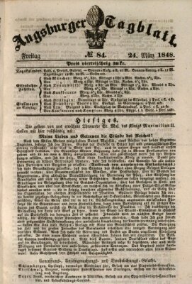Augsburger Tagblatt Freitag 24. März 1848