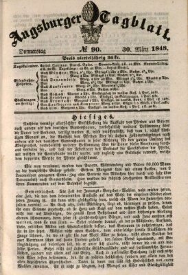 Augsburger Tagblatt Donnerstag 30. März 1848