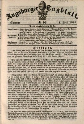 Augsburger Tagblatt Samstag 1. April 1848