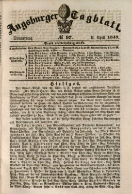 Augsburger Tagblatt Donnerstag 6. April 1848