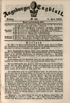 Augsburger Tagblatt Freitag 7. April 1848