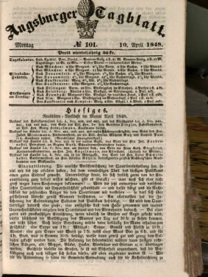 Augsburger Tagblatt Montag 10. April 1848