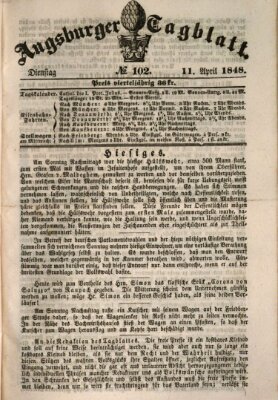 Augsburger Tagblatt Dienstag 11. April 1848