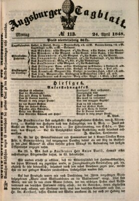 Augsburger Tagblatt Montag 24. April 1848