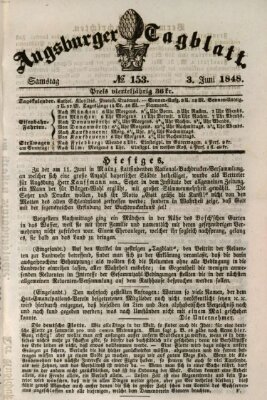 Augsburger Tagblatt Samstag 3. Juni 1848