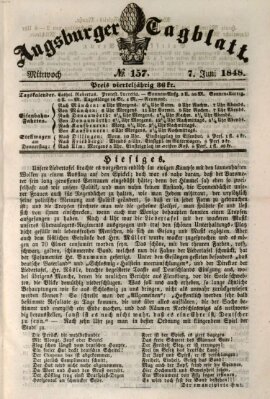 Augsburger Tagblatt Mittwoch 7. Juni 1848