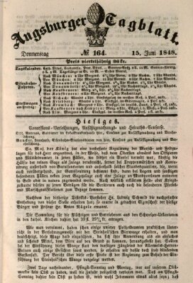 Augsburger Tagblatt Donnerstag 15. Juni 1848